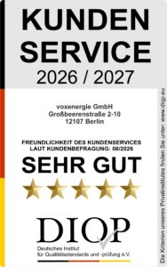 Zertifikat 2023 – Kundenfreundliche Strom- und Gasrechnung (DIET)